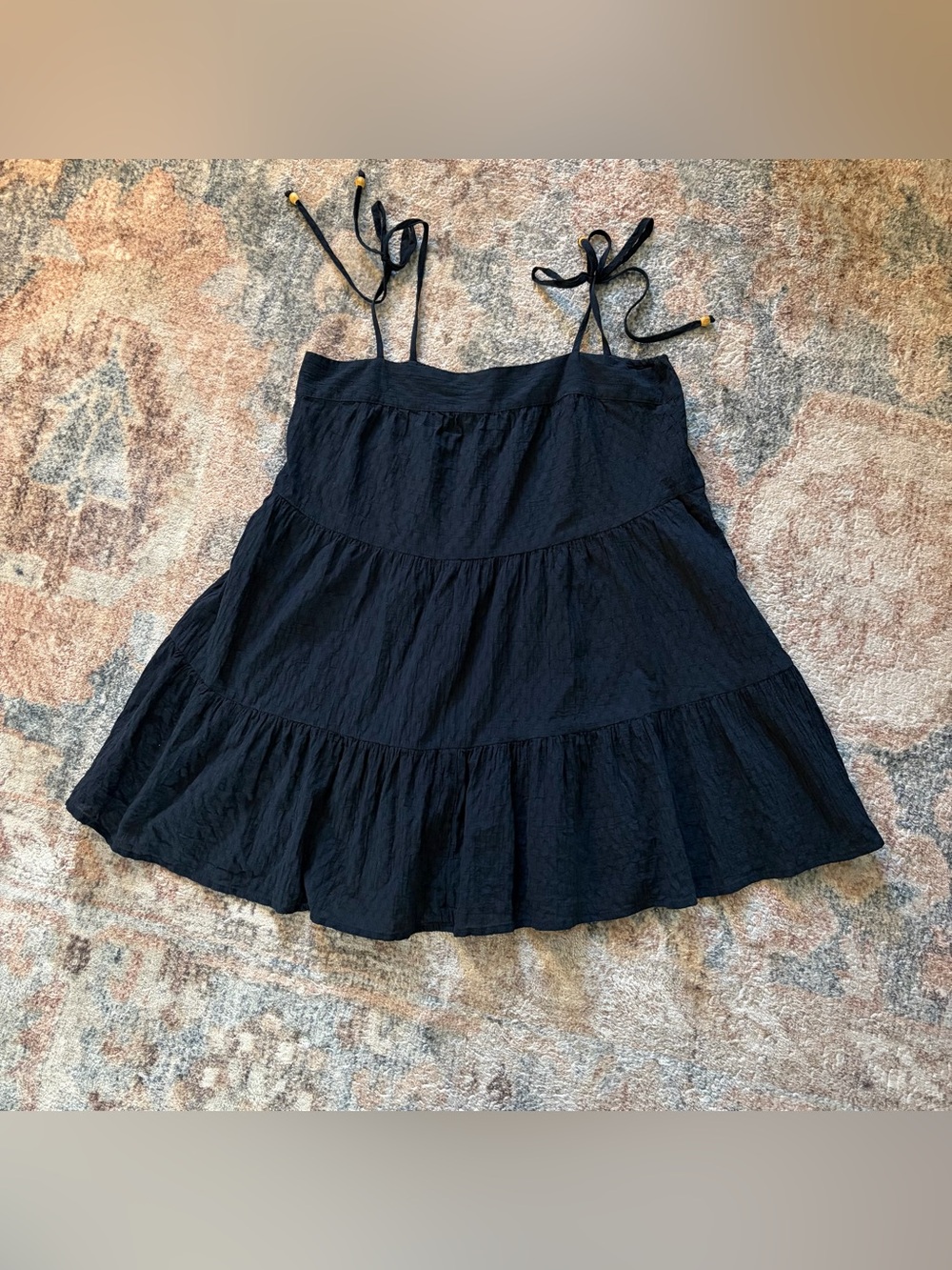 Abercrombie & Fitch Black Cotton Summer Dress Cover Up medium